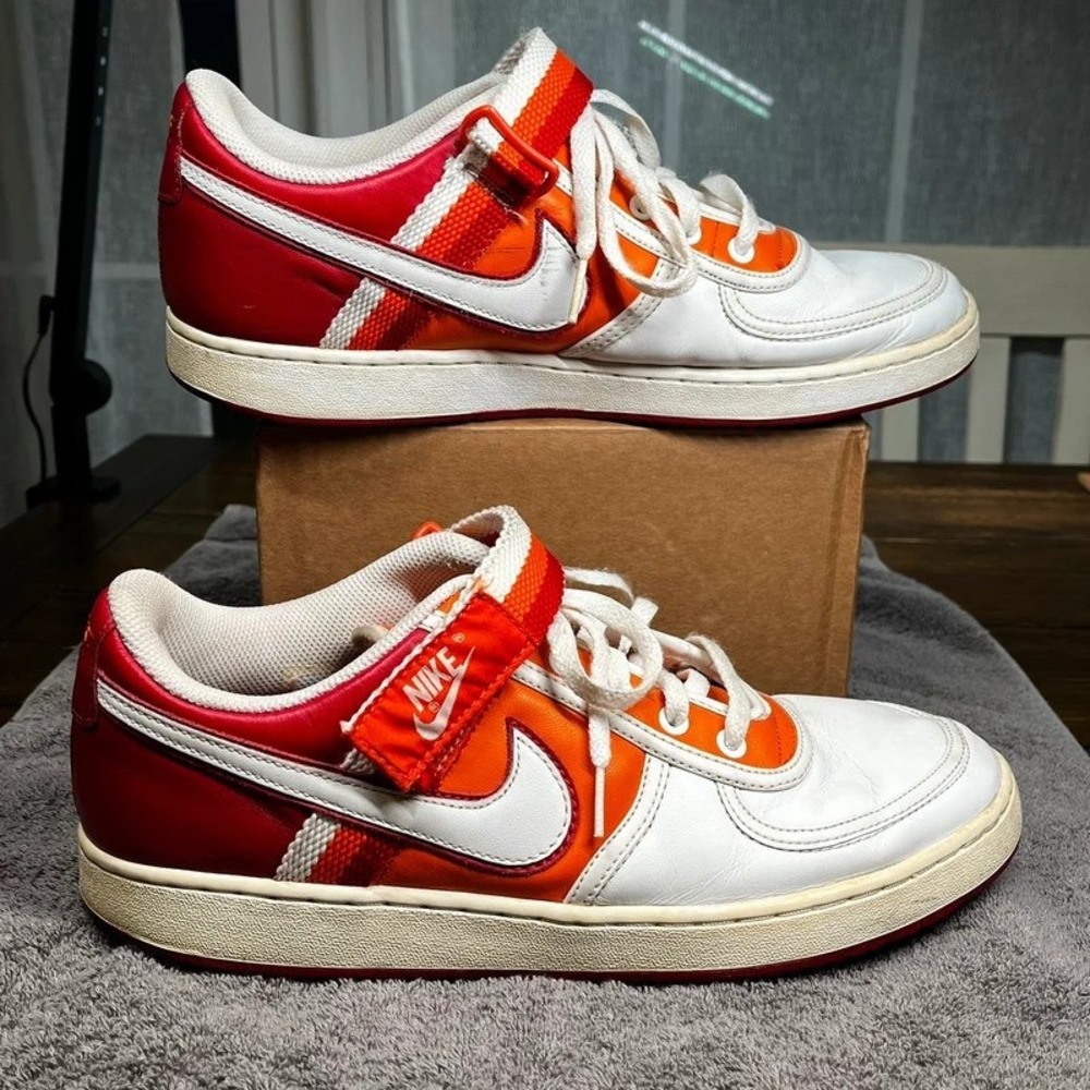 Nike Vandal Low 2007 White Orange Red Retro Sneakers Men's 11.5